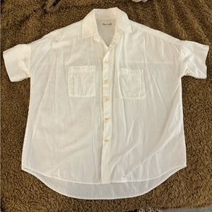 Madewell white cotton courier shirt